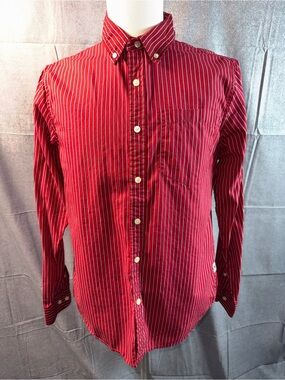 1810-Cactus Red Stripe Button-Down Shirt
